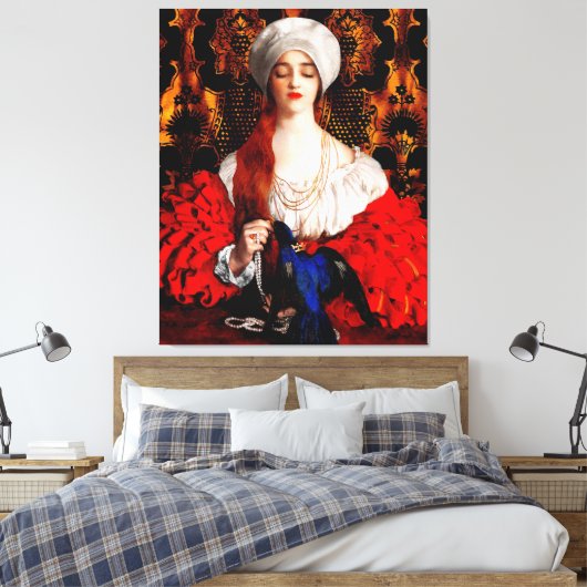 FRANK CADOGAN COWPER - DE BLAUWE VOGEL - 1918 - CANVAS AFDRUK (Insitu (Slaapkamer))