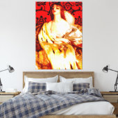 FRANK CADOGAN COWPER - IJDELHEID 1919 prerafaëliet Canvas Afdruk (Insitu (Slaapkamer))