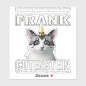 Frank cutenstein sticker (Vel)