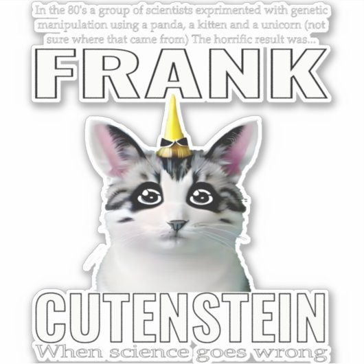 Frank cutenstein sticker (Voorkant)