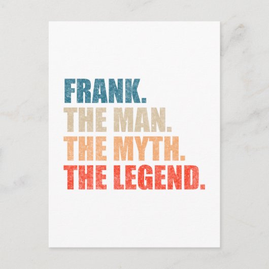Frank De Man De Mythe De Legende Briefkaart (Voorkant)
