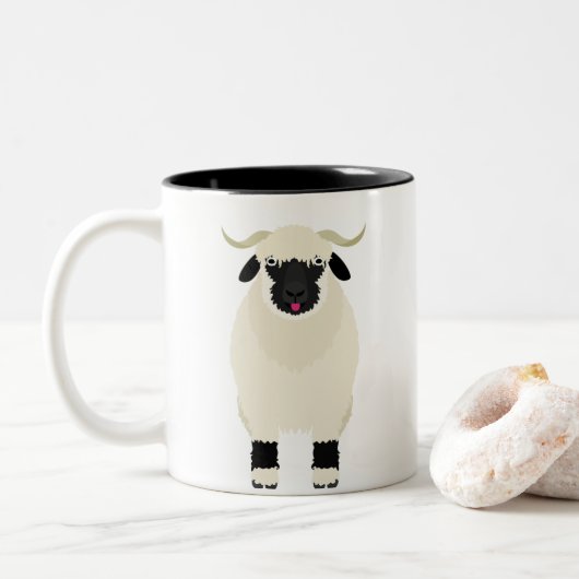 Frank de Valais Black Nose Sheep-Coffee Mok (Met donut)