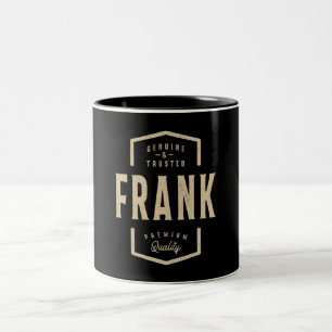 Frank Genuine en Trusted - Naam Frank Tweekleurige Koffiemok
