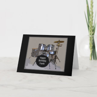 Frank Happy Birthday Drums Kaart