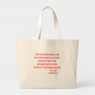 frank herbert quote grote tote bag