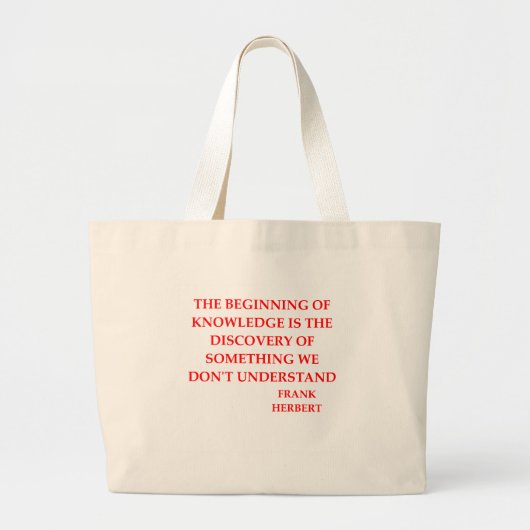 frank herbert quote grote tote bag (Voorkant)