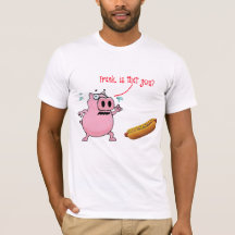 Frank, is dat je een hotdog grappig T-shirt ontwer
