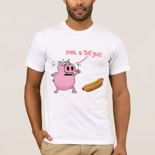 Frank, is dat je een hotdog grappig T-shirt ontwer