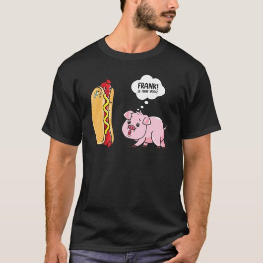 Frank is dat je hotdog hotdog hotdog-handtas t-shirt (Voorkant)