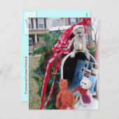 Frank, Leo en Mandarijn Kersttijd Mailbox Feestdagenkaart (Voorkant / Achterkant)