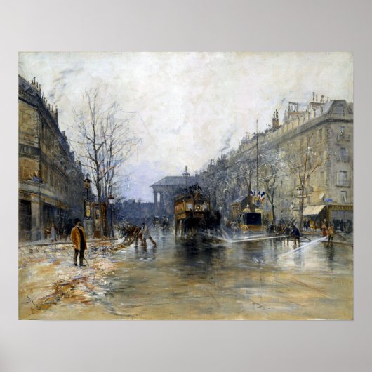 Frank Myers Boggs Paris Street Scene Poster (Voorkant)