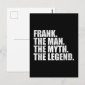 Frank naam, Frank De Man De Mythe De Legende Briefkaart (Voorkant / Achterkant)
