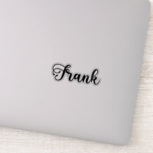 Frank Naam - Handgeschreven kalligrafie Sticker