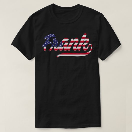 Frank Name American Flag T-shirt (Design voorkant)