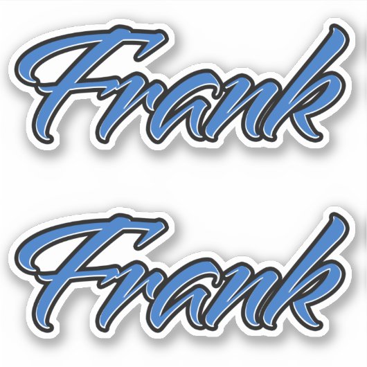 Frank Name blue Aufkleber Sticker Stickerset (Voorkant)