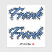 Frank Name blue Aufkleber Sticker Stickerset (Vel)