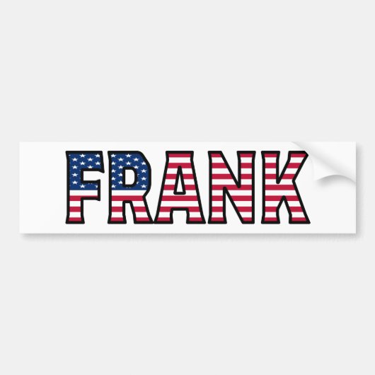 Frank Name Vorname USA Aufkleber Sticker Auto (Voorkant)