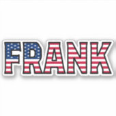 Frank Name Vorname USA Sticker Stickerset (Voorkant)