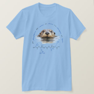 FRANK peptide, Otter 2 w / aangepaste tekst, licht T-shirt