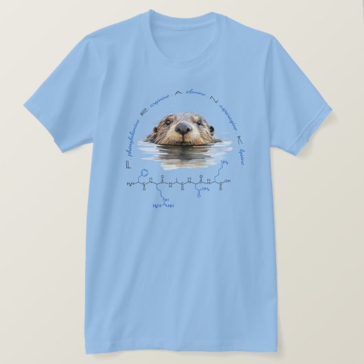 FRANK peptide, Otter 2 w / aangepaste tekst, licht T-shirt (Design voorkant)