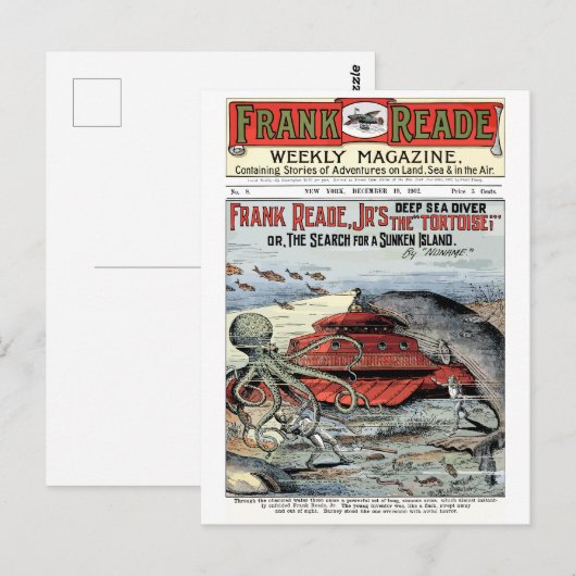 Frank Read Jr Futurist Sci-Fi, uitgave 1-8, 1902 Briefkaart (Voorkant / Achterkant)