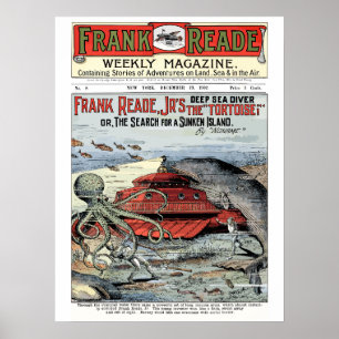 Frank Read Jr Futurist Sci-Fi, uitgave 1-8, 1902 Poster