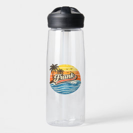 Frank Retro Sunset Name Design Waterfles