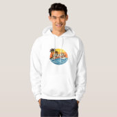 Frank Retro Zonsondergang Naam Ontwerp Hoodie (Voorkant volledig)