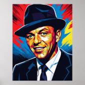 Frank Sinatra: Iconic Charm in Vivid Colors Poster (Voorkant)