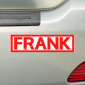 Frank Stamp Bumpersticker (Op auto)