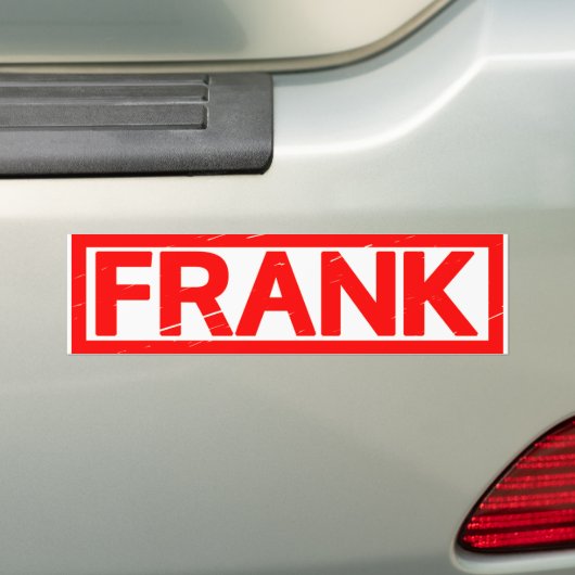 Frank Stamp Bumpersticker (Op auto)