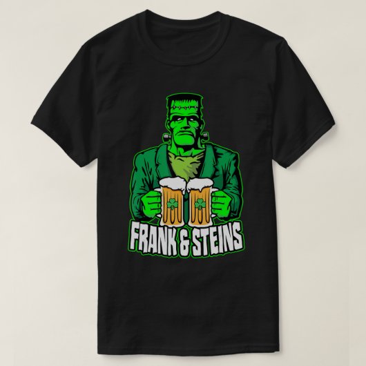 Frank & Steins St. Patrick's Day Frankenstein Mons T-shirt (Design voorkant)