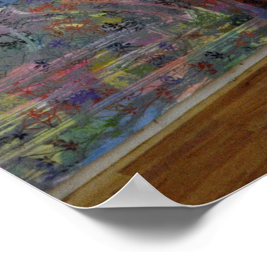 Frank Stella naast een van zijn werken Poster (Hoek)