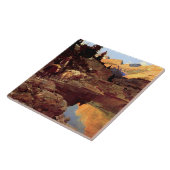 Frank Tenney Johnson Westerne Art "Mountain Lake" Tegeltje (Zijkant)