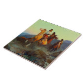 Frank Tenney Johnson Westerne Art "Renegade Apache Tegeltje (Zijkant)