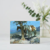 Frank Tenney Johnson Westerne Art "Silent Night" Briefkaart (Staand voorkant)