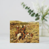 Frank Tenney Johnson Westerse kunst "De oorlogspar Briefkaart (Staand voorkant)