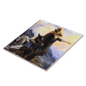 Frank Tenney Johnson Westerse Kunst "Mountain Hunt Tegeltje (Zijkant)