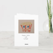 Frank The Popcorn 🍿 Kritter met een grote neus Bedankkaart (Achterkant)