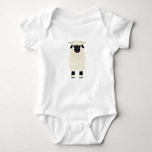 Frank The Valais Black Nose Sheep-babysuit-pak Romper (Voorkant)