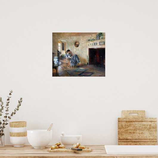 Frank W. Benson Rainy Day Poster (Keuken)