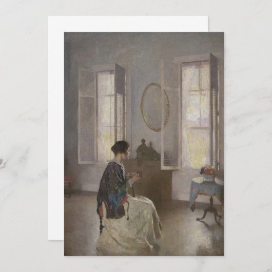Frank Weston Benson - Het open venster Kaart (Voorkant / Achterkant)