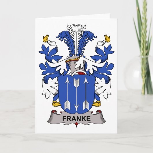 Franke Family Crest Kaart (Voorkant)