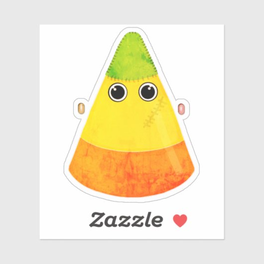 Franken Candy Corn Halloween Sticker (Vel)
