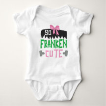 Franken Cute Funny Pink Baby Girl Halloween