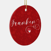Franken, Franconia Flag Heart, Franconisch Keramisch Ornament (Rechts)