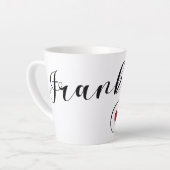 Franken, Franconia Flag Heart, Franconisch Latte Mok (Linkerhoek)