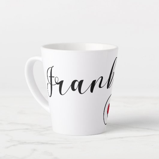 Franken, Franconia Flag Heart, Franconisch Latte Mok (Linkerhoek)