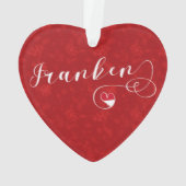 Franken, Franconia Flag Heart, Franconisch Ornament (achterkant)