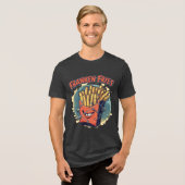 Franken Fries Grappige Halloween Fries Pun Tri-Blend Shirt (Voorkant volledig)